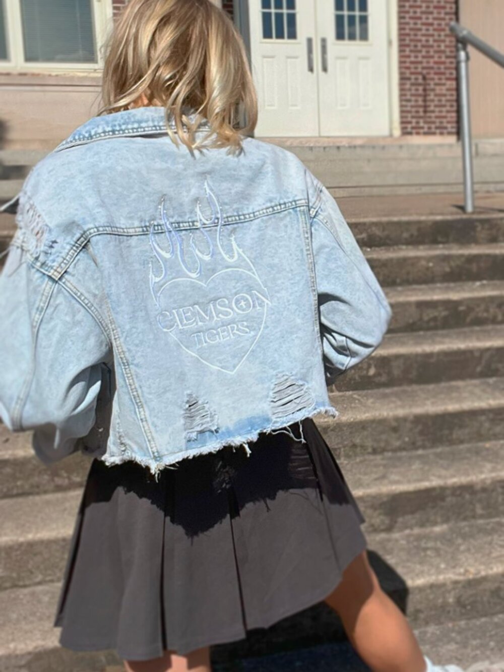 Clemson Light Wash Denim Jacket, Brand New with tags - Picture 6 of 6